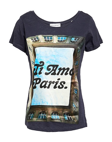 BASTILLE RIVE DROITE T-shirt Midnight blue 100% Cotton