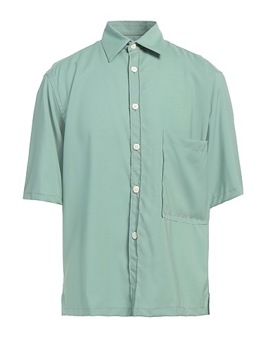 COSTUMEIN Camicia tinta unita Verde salvia 100% Lana Vergine