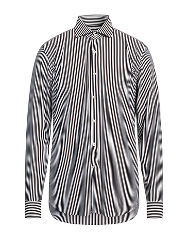 GHIRARDELLI Striped shirt Dark brown 86% Polyamide, 14% Elastane