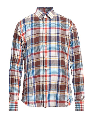 GHIRARDELLI Checked shirt White 100% Linen