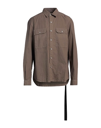 DRKSHDW by RICK OWENS Solid color shirt Khaki 100% Cotton