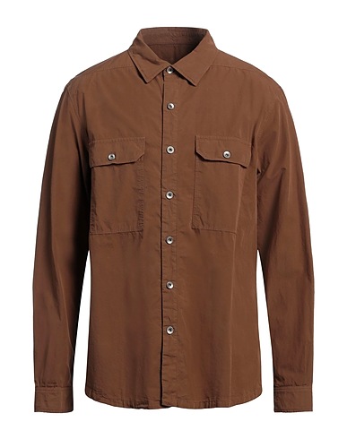DRKSHDW by RICK OWENS Solid color shirt Brown 100% Cotton
