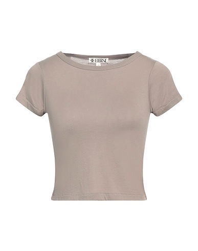ÉTERNE Basic T-Shirt Khaki 50% Cotton, 50% Modal