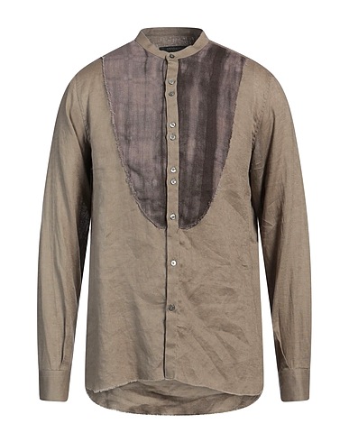MESSAGERIE Linen shirt PATRIZIO PISCAGLIA Khaki 100% Linen