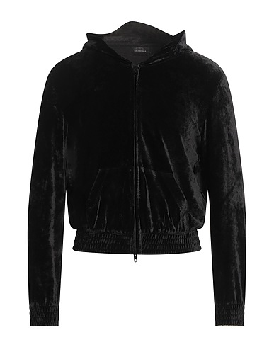 BALENCIAGA Hooded sweatshirt Black 79% Viscose, 19% Polyamide, 2% Elastane