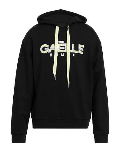 GAëLLE Paris Hooded track jacket  Black 95% Cotton, 5% Elastane
