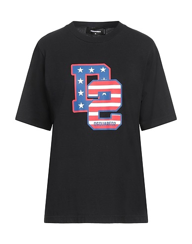 DSQUARED2 T-shirt Nero 100% Cotone, Elastan