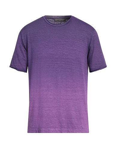 DANIELE FIESOLI T-shirt Purple 92% Linen, 8% Elastane