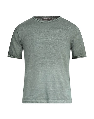 DANIELE FIESOLI T-shirt Sage green 92% Linen, 8% Elastane