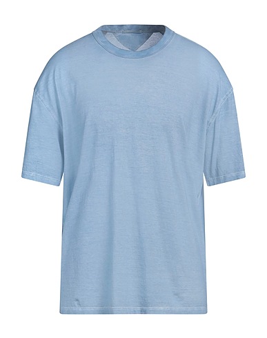 TEN C Basic T-shirt Light blue 100% Cotton