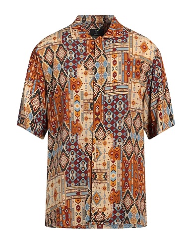 TOOCO Patterned shirt Beige 100% Rayon