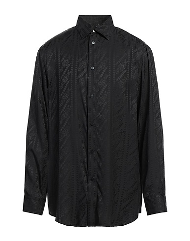 ETRO Camicia tinta unita Nero 100% Seta