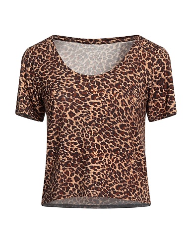 MAJESTIC FILATURES T-shirt Sabbia 67% Viscosa, 28% Lino, 5% Elastan