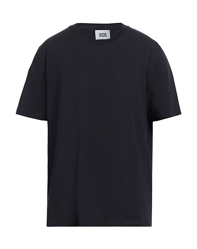 ALPHA STUDIO Basic T-Shirt Midnight blue 96% Cotton, 4% Elastane