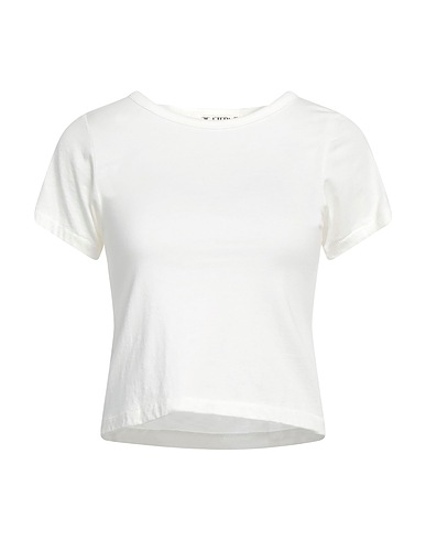 ÉTERNE Crop top Bianco 50% Cotone, 50% Modal
