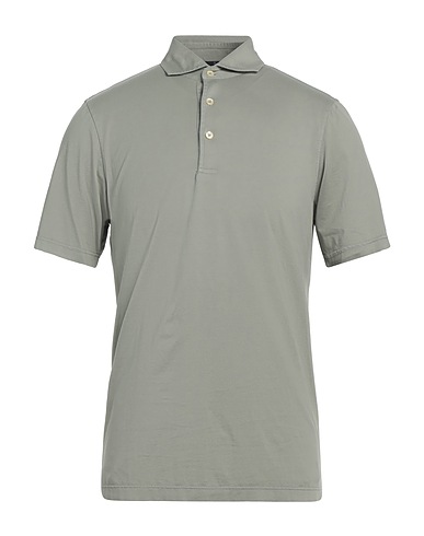 BARBA Napoli Polo shirt Sage green 100% Cotton