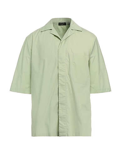 ROBERTO COLLINA Solid color shirt VERDE CHIARO 100% Cotton