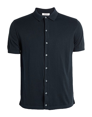 CROSSLEY Solid colour shirt Black 100% Cotton
