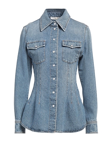 CHLOÉ Denim shirt 87% Cotton, 13% Linen