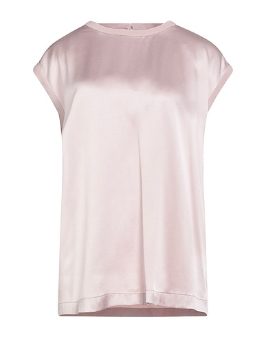 BRUNELLO CUCINELLI Top Light pink 96% Silk, 4% Elastane, Brass