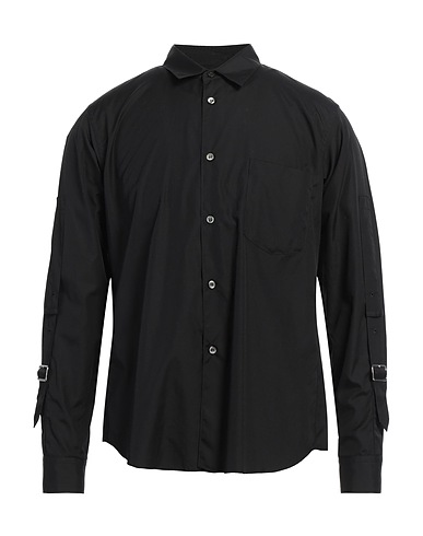 COMME des GARÇONS Einfarbiges Hemd BLACK Schwarz 100% Baumwolle