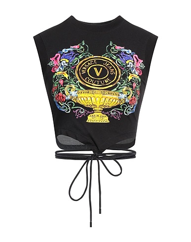VERSACE JEANS COUTURE T-shirt Nero 95% Cotone, 5% Elastan