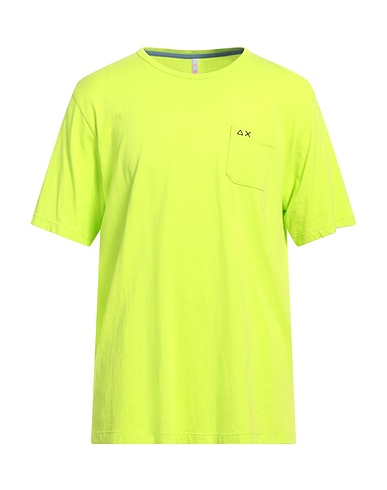 SUN 68 T-shirt Verde lime 100% Cotone
