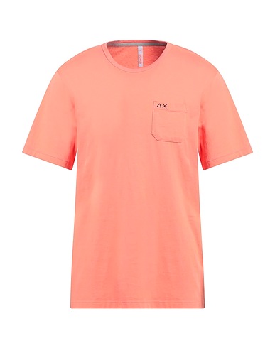 SUN 68 Basic T-Shirt Salmon pink 100% Cotton