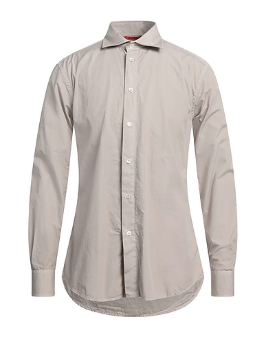 BARENA Solid color shirt Light grey 100% Cotton
