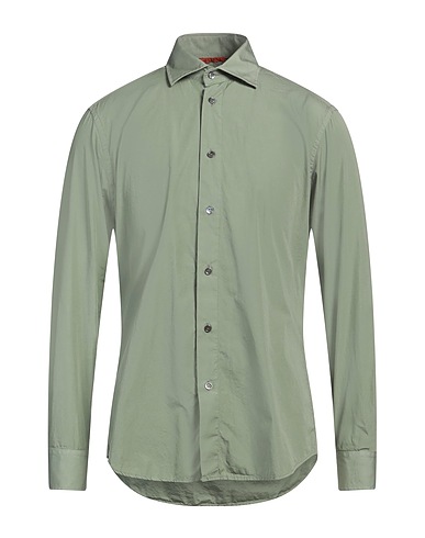 BARENA Solid color shirt Sage green 100% Cotton