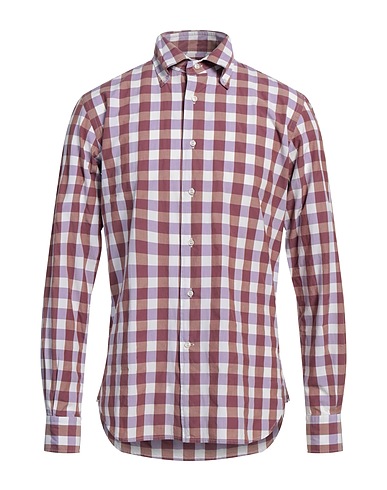 ORIAN Camicia a quadri Malva 100% Cotone