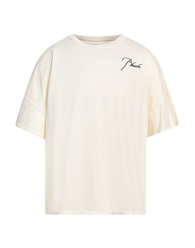 RHUDE Basic T-shirt Ivory 100% Cotton
