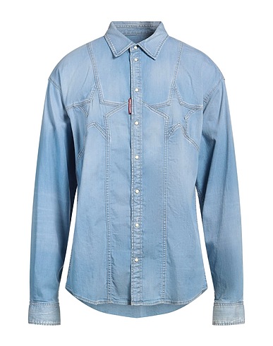 DSQUARED2 Denim shirt Blue 98% Cotton, 2% Elastane