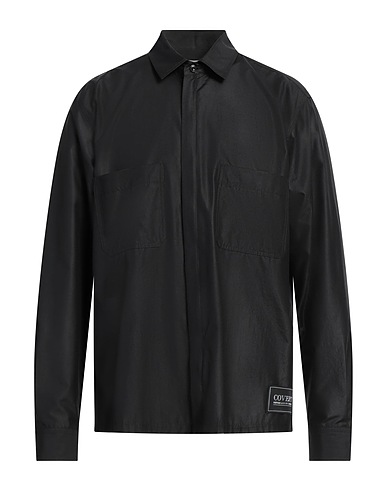 COVERT Solid colour shirt Black 81% Polyester, 19% Cotton