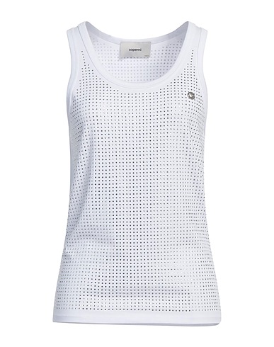 COPERNI Vest BIANCO 94% Cotton, 6% Elastane, Glass