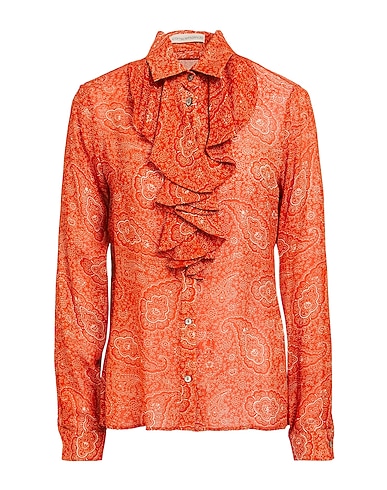CAMICETTASNOB Patterned shirts & blouses Rust 100% Viscose