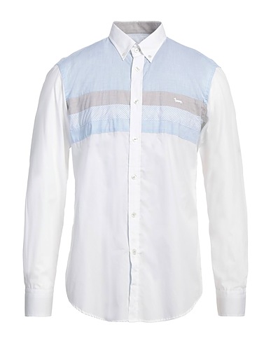 HARMONT & BLAINE Patterned shirt Sky blue 100% Cotton