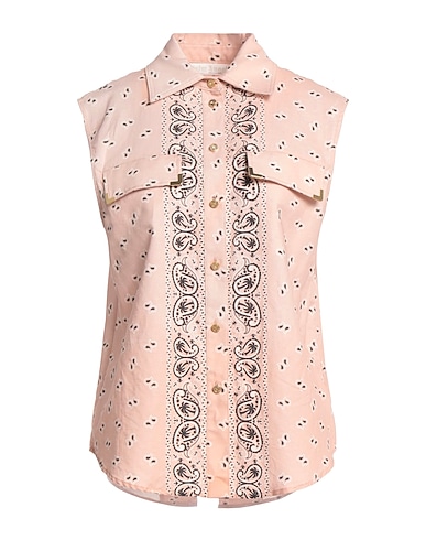 PALM ANGELS Linen shirt Pink 55% Linen, 45% Cotton