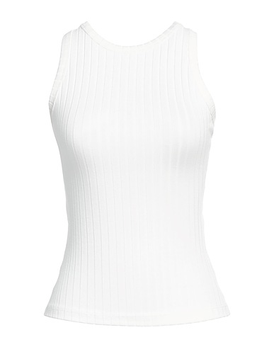 LA SEMAINE Paris Camiseta de tirantes Blanco 66% Viscosa, 31% Poliéster, 3% Elastán