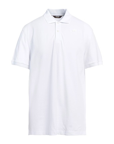 K-WAY Polo Bianco 95% Cotone, 5% Elastan