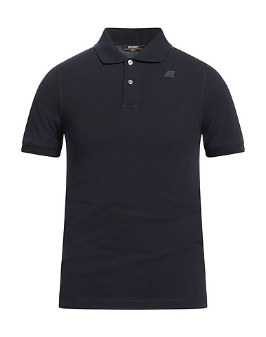 K-WAY Polo shirt Midnight blue 95% Cotton, 5% Elastane