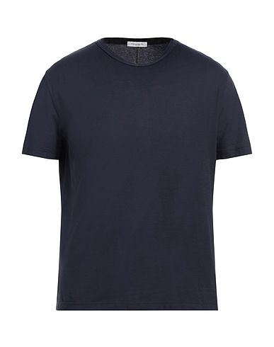 PAOLO PECORA Basic T-Shirt Marineblau 100% Baumwolle