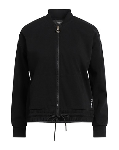 PEOPLE OF SHIBUYA Sweatshirt Black 63% Cotton, 30% Polyester, 7% Elastane