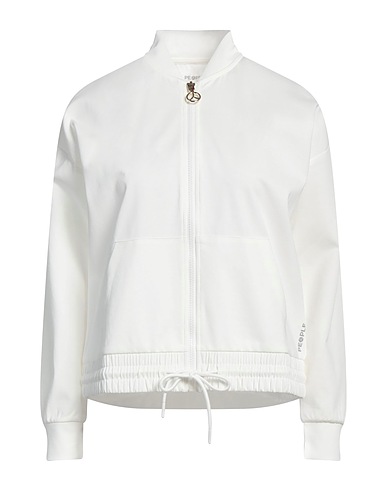 PEOPLE OF SHIBUYA Sweatshirt White 63% Cotton, 30% Polyester, 7% Elastane