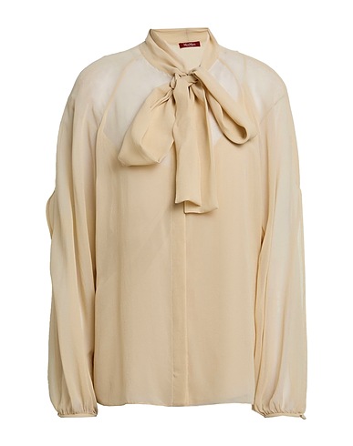 MAX MARA STUDIO Silk shirts & blouses Beige 100% Silk
