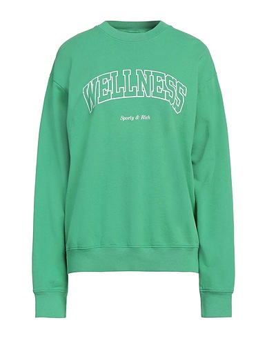 SPORTY & RICH Sweatshirt Green 100% Cotton