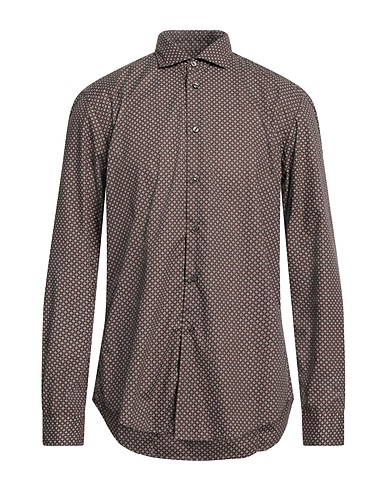 BRIAN DALES Checked shirt Brown 100% Cotton