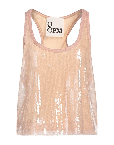 8PM Top Cipria 100% Poliestere, Cotone, Metallo