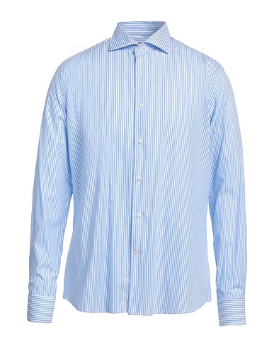 BERRY London Striped shirt Sky blue 100% Cotton