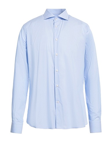 BERRY London Camicia a righe Blu 100% Cotone